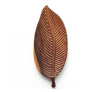 XIOKLM Plateau de rafraîchissement en forme de feuille en bois - Assiette à dessert - Assiette à collation de style chinois - Vaisselle décorative - Présentoir à gâteaux - Fournitures de fête (I)