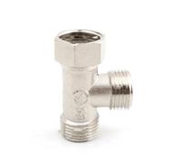 XIOKLM Raccord en T fileté 1/2" cuivre for tuyau d'irrigation de jardin, 3 voies(Silver)