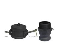 XIOKLM Raccord rapide à came PP DN15 DN50, adaptateur en plastique, filetage MPT/FPT, raccord cannelé, déconnexion, 1/2", 3/4" 2"(PURPLE,3/4")