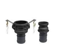 XIOKLM Raccord rapide à came PP DN15 DN50, adaptateur en plastique, filetage MPT/FPT, raccord cannelé, déconnexion, 1/2", 3/4" 2"(Silver,1-1/4")