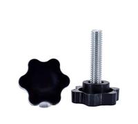 XIOKLM Vis à main en forme d'étoile, boulon M4 M5 M6 M8 M10 acier au carbone, filetage de tête, poignée pouce, vis Machine, 2 10 pièces(10mm (5pcs),M8 (Head 32mm))