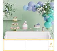 Xiomot Lot de 2 supports de tringle à suspendre avec pinces réglables de 33 à 106 cm de haut, 73,7 à 248,9 cm de long, pour mariage, fête d'anniversaire, Halloween, décoration de Noël