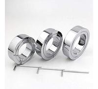 XIONGHAO Anneau de testicule en acier inoxydable L'anneau de testicule en métal avec charnière pliante Poids de testicule Sac à testicules for pénis Anneau d'étirement des testicules Étireur de scrotu