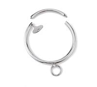 XIONGHAO Collier ras du cou en acier inoxydable, solide, rond, verrouillable, collier de retenue, colliers sexuels, jeux érotiques, jouets sexuels for hommes et femmes(11.7cm)