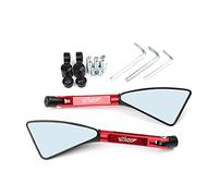 XIONGMO Moto Rétroviseur Universel De Moto CNC pour Honda CB600F / CB650F CB900 CB599 CB600 Hornet(Rouge)