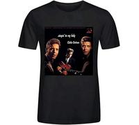 XIONGSHI Eddie Cochran Singin to My Baby Graphic T Shirts Men Black Size M