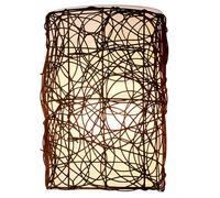 XIOXJK Applique Murale en rotin Naturel, Applique Murale en Osier, éclairage Mural en rotin tissé à la Main, Applique Murale Rustique de Ferme avec Base E27 pour Salon, Salle à Manger, ch