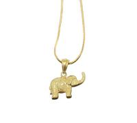XIPIEIO Collier plaqué or coréen pour femmes, exquis et doux, pendentif éléphant, bijoux porte-bonheur, cadeaux