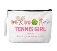 Xipromi Trousse de maquillage de tennis, trousse de maquillage amusante pour joueuse de tennis, cadeau de tennis pour femme, cadeau pour elle, cadeau d'équipe de tennis, cadeau de reconnaissance pour