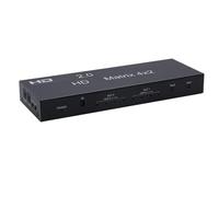 XIPSBJWF Répartiteur 4K 60 Hz 4 x 2 entrées/4 Sorties, Compatible HDMI, extracteur .0 1080p for DVD, PC vers téléviseur Facile à Utiliser(4X2)