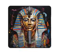 Xiputvl 3D Impression Pharaon d'Egypte Couverture Pique Nique Art Tapis De Plage Anti Sable Nappe Picnic Couverture De Pique-Nique pour Jardin,Nappe, BBQ, Randonnée 150x150cm
