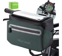 XIQI Sacoches de Guidon vélo, 3 en 1 Sac de Guidon Avant de Vélo Étanche Support Téléphone, Sacoche Velo Guidon avec Adaptateur, bandoulière Amovible (4 l)