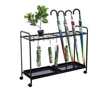 XiRah Porte-Parapluie d'entrée d'hôtel, Grand Support de Rangement en métal pour Parapluie, Organiseur autoportant Noir, Canne de Magasin, étagère Extra Large (Couleur : Noir) (Noir)