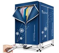 XiRah Sèche-Linge électrique d'intérieur Multifonction Pliable, 1500 W, Double Couche en Acier Inoxydable, étendoir à Linge, Armoire de séchage à air Chaud économe en énergie, Grande capacité 15 kg