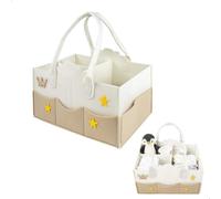 xiruiubao Panier Rangement Bébé Rangement Table a Langer Bebe,Matériau en Feutre,avec Compartiments Amovibles,Organisateur Table a Langer Bebe pour Jouets,Livres D'Images,Collations,Papeterie