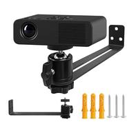 xiruiubao Support Vidéoprojecteur, Support Mural pour Projecteur Réglable Rotation à 360°, Pied Vidéoprojecteur en Métal avec Interface à Vis 1/4" pour Home Cinéma, Bureau, Salle de Jeux