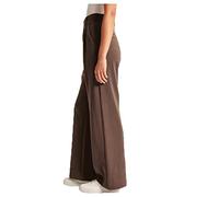 XIRUJNFD The Effortless Tailored Wide Leg Pants, Women's Casual Wide Leg High Waisted, Tailored Wide Leg Pants for Women, Trousers for Women High Waisted (9-Point Pants Brown,XL)