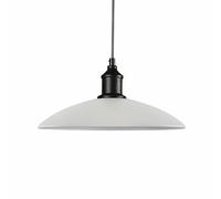 XIRYTU-H 32cm Lampe à Suspension Industrielle Moderne en Métal, Lampe Suspendue Dôme Mat, Hauteur Réglable E27 Plafonnier pour Îlot de Cuisine, Table à Manger, Café (Blanc, 1 Pièce)