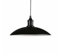 XIRYTU-H 32cm Lampe à Suspension Industrielle Moderne en Métal, Lampe Suspendue Dôme Mat, Hauteur Réglable E27 Plafonnier pour Îlot de Cuisine, Table à Manger, Café (Noir, 1 Pièce)