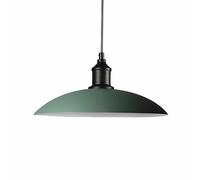 XIRYTU-H 32cm Lampe à Suspension Industrielle Moderne en Métal, Lampe Suspendue Dôme Mat, Hauteur Réglable E27 Plafonnier pour Îlot de Cuisine, Table à Manger, Café (Vert foncé, 1 Pièce)