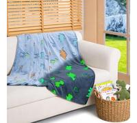 Xisnuient Couverture Dinosaure Luminescente - Couverture Douce en Flanelle pour Chambre d'enfant Chambre Salon, pour Garçons et Filles (Couleur-1,150x200cm)