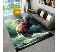 Xisnuient Tapis 3D Motif Tornade Naturelle Nuage Tornade,pour Salon,Chambre,Canapé,Salle à Manger,Cuisine,Salle de Bain,Couloir, Salle de Jeux Antidérapant Carpet (Coloré 5,160x230 cm)