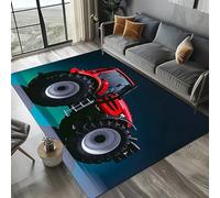 Xisnuient Tapis à Motif de Tracteur Agricole, Tapis Doux Antidérapant Lavable pour Salon Chambre à Coucher Chambre d'enfant Décoration de Ferme (Couleur 5,120x160cm)