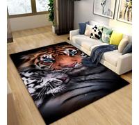 Xisnuient Tapis Animalier Tigre, Moderne Et Mighty Jungle Tiger Carpet, Tapis Décoratifs pour Chambres D'adolescents Et d'enfants, Convient pour La Cuisine, Salon, Salle De Jeux (Colour 5,160X230cm)