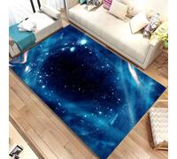 Xisnuient Tapis Antidérapants pour Le Salon Et Chambre À Coucher, Tapis Décoratif 3D Cool Multicolore Galaxy Star Planet Style, Gaming Carpet pour Salle D'adolescents, d'enfants (Couleur 5,50x80cm)