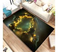 Xisnuient Tapis Antidérapants pour Le Salon Et Chambre À Coucher, Tapis Décoratif 3D Cool Multicolore Galaxy Star Planet Style, Gaming Carpet pour Salle D'adolescents, d'enfants (Couleur 4,140x200cm)