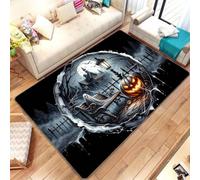Xisnuient Tapis Chambre Ado Garçon Crâne Gothique Violet et Gris, Décoration Sol Halloween, Tapis de Sol Décoratif Style Rock et Dark, Moelleux et Antidérapant, 160x200 cm, Color 1