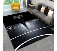 Xisnuient Tapis De Basket Cool Flames, Adolescents Modernes Et Les Salles De Jeux Vidéo des Enfants Carpet, Tapis Antidérapant pour Le Salon Et La Chambre des Garçons (Couleur 1,80x120cm)