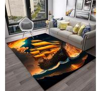 Xisnuient Tapis De Game Cool 3D Style Pirate Navire Fantôme Maritime, Tapis Décoratifs D’Ambiance pour Salles De Jeux D’Adolescents Et D’Enfants, pour Salon Et Chambre De Garçon (Couleur 4,80x160cm)