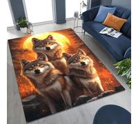 Xisnuient Tapis De Game Moderne De Loup Roi Animalier Imprimé en 3D, Tapis Décoratifs pour Chambres D’Adolescents Et D’Enfants, Grand Carpet pour Salon, Salle D’E-Sports (Couleur 5,100x120cm)