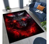 Xisnuient Tapis De Game Moderne De Loup Roi Animalier Imprimé en 3D, Tapis Décoratifs pour Chambres D’Adolescents Et D’Enfants, Grand Carpet pour Salon, Salle D’E-Sports (Couleur 3,160x230cm)
