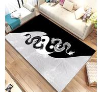 Xisnuient Tapis De Jeu Oriental Tai Chi, Tapis Décoratif pour Chambres D'adolescents Et d'enfants, Tapi's Moderne Water-Fire Convient pour Le Salon, Chambre À Coucher Carpet (Couleur 2,160x230cm)