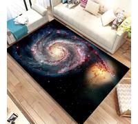 Xisnuient Tapis Décoratif De Style Galaxie Cosmique, Tapis D'ambiance Moderne 3D Multicolore Star Planet Game, Carpet pour Chambre d'enfant Et D'adolescent, pour Salon, Cuisine (Couleur 2,50x80cm)