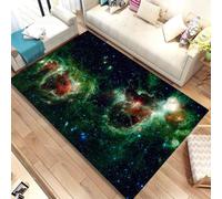 Xisnuient Tapis Décoratif De Style Galaxie Cosmique, Tapis D'ambiance Moderne 3D Multicolore Star Planet Game, Carpet pour Chambre d'enfant Et D'adolescent, pour Salon, Cuisine (Couleur 5,80x120cm)