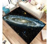 Xisnuient Tapis Décoratif De Style Galaxie Cosmique, Tapis D'ambiance Moderne 3D Multicolore Star Planet Game, Carpet pour Chambre d'enfant Et D'adolescent, pour Salon, Cuisine (Couleur 4,80x160cm)
