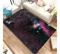 Xisnuient Tapis Décoratif De Style Galaxie Cosmique, Tapis D'ambiance Moderne 3D Multicolore Star Planet Game, Carpet pour Chambre d'enfant Et D'adolescent, pour Salon, Cuisine (Couleur 6,160x200cm)