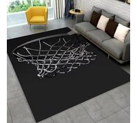 Xisnuient Tapis Décoratif Moderne De Style Basket-Ball Et Jeu, Tapis De Zone pour Chambre D’Adolescents Et D’Enfants, Visuel Basket-Ball avec Graffitis Cool Carpet pour Salon (Couleur 6,140x200cm)