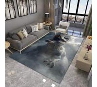 Xisnuient Tapis Décoratifs 3D Dinosaures, Tapis De Sol pour Adolescents Et Enfants Gaming Divertissement, Tapis Moderne Cool avec Dinosaure pour Le Salon Et La Chambre À Coucher (Couleur 4,120x180cm)