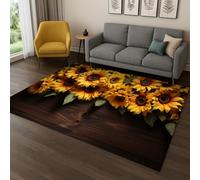 Xisnuient Tapis Décoratifs De Style Marguerite Et Tournesol, Coussins De Sol pour Chambres De Garçons Et De Filles, Grand Tapis De Zone Moderne pour Salon Et Chambre À Coucher (Couleur 1,100x150cm)