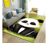 Xisnuient Tapis Panda Mignon Aux Motifs Animaliers, Confortable, Lavable Et Antidérapant, Idéal pour La Décoration Intérieure De Chambre, Salon Et Pièce À Vivre (Couleur 3,50x80cm)