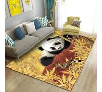 Xisnuient Tapis Panda Mignon Aux Motifs Animaliers, Confortable, Lavable Et Antidérapant, Idéal pour La Décoration Intérieure De Chambre, Salon Et Pièce À Vivre (Couleur 1,80x120cm)