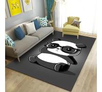 Xisnuient Tapis Panda Mignon Aux Motifs Animaliers, Confortable, Lavable Et Antidérapant, Idéal pour La Décoration Intérieure De Chambre, Salon Et Pièce À Vivre (Couleur 4,160x230cm)