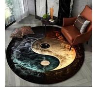 Xisnuient Tapis Tai Chi 3D, Yin-Yang Taiji Coloré Et, Tapis Décoratif pour Les Salles De Jeux des Adolescents Et des Enfants pour La Cuisine, Le Salon Et La Chambre À Coucher (Colour 6,140 cm)