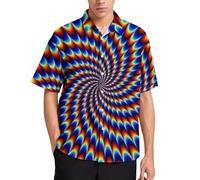 Xissazri Chemise psychédélique illusion d'optique pour homme, Couleur 1, Taille 4XL