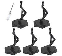 XISTEST Hobby Action Base, Socle de Modèle pour Figurines Hobby Compatible avec Gundam HG RG à l'échelle 1/144, Noir (5 pièces)