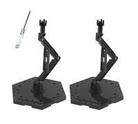 XISTEST Hobby Action Base, support de modélisme compatible avec les modèles de figurines Gundam HG RG à l'échelle 1/144, noir (2 pièces)